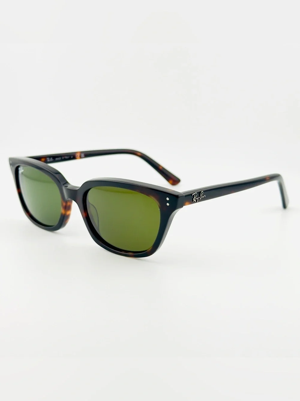 Ray-Ban Sunglasses RB4456 Zaya Bio Based Polished Havana Frame Green Lens UNISEX